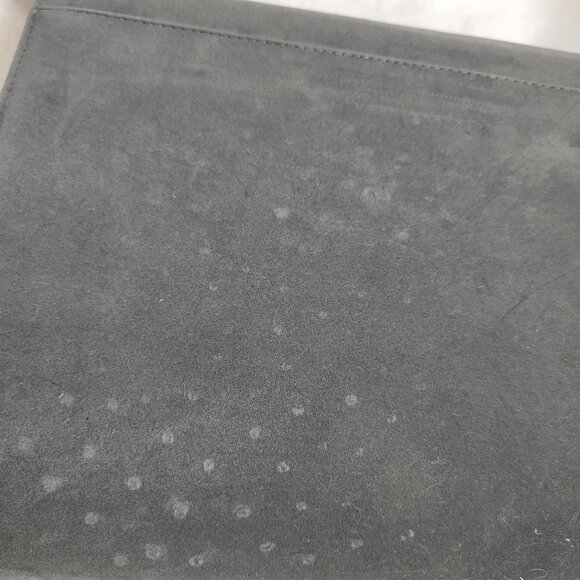 Vtg Faux Suede Crossbody shoulder bag detachable handle alligator print purse - Picture 9 of 9